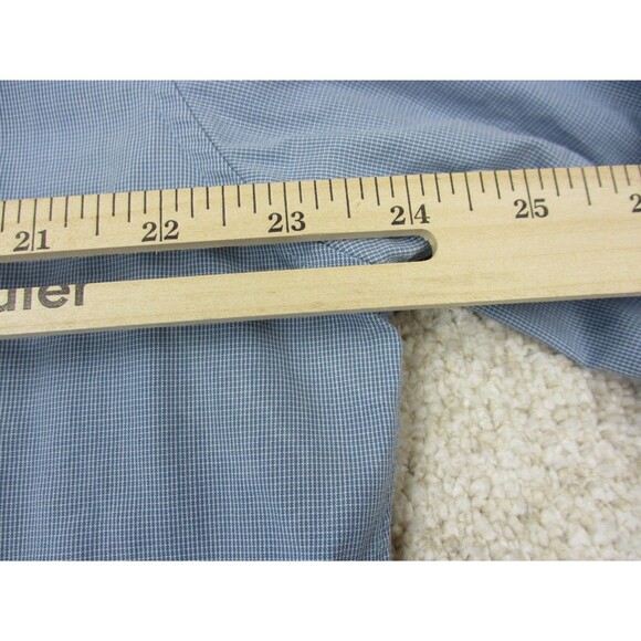 Theory Shirt Men Medium 17 32 33 Blue Long Sleeve Button Up Cotton Stretch * - Picture 9 of 16